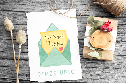 Watercolor Vintage Letter Clipart
