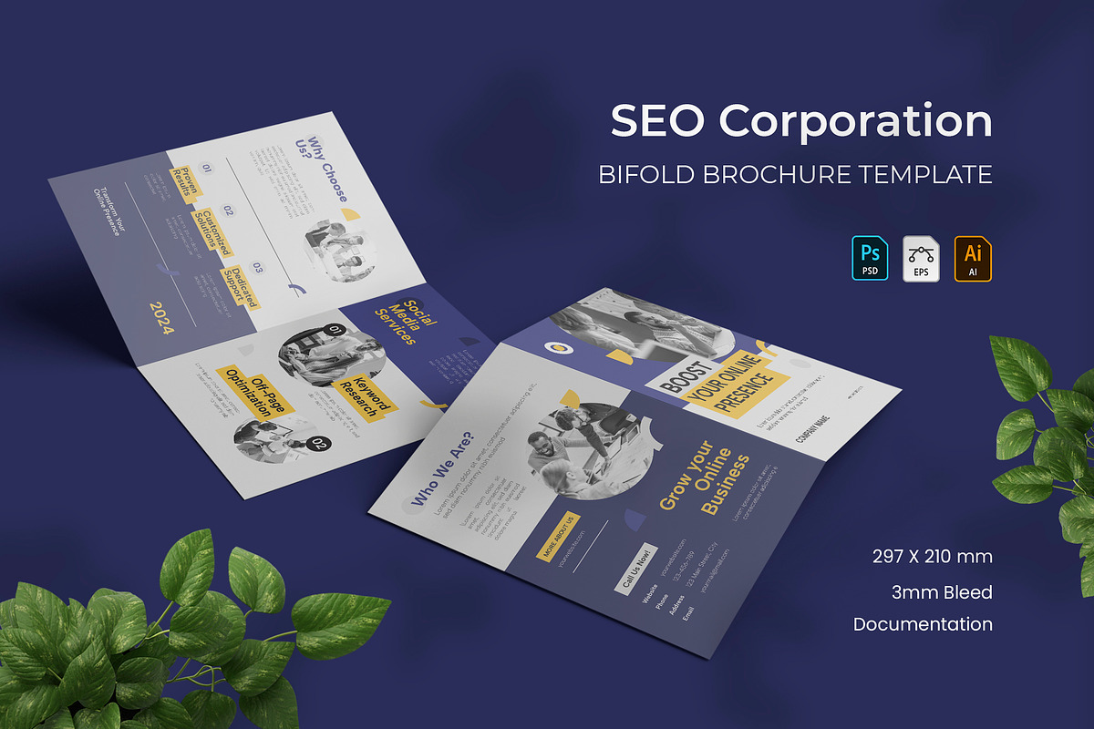 SEO Corporate - Bifold Brochure, a Brochure Template by VUNIRA (Photo 1 of 2)