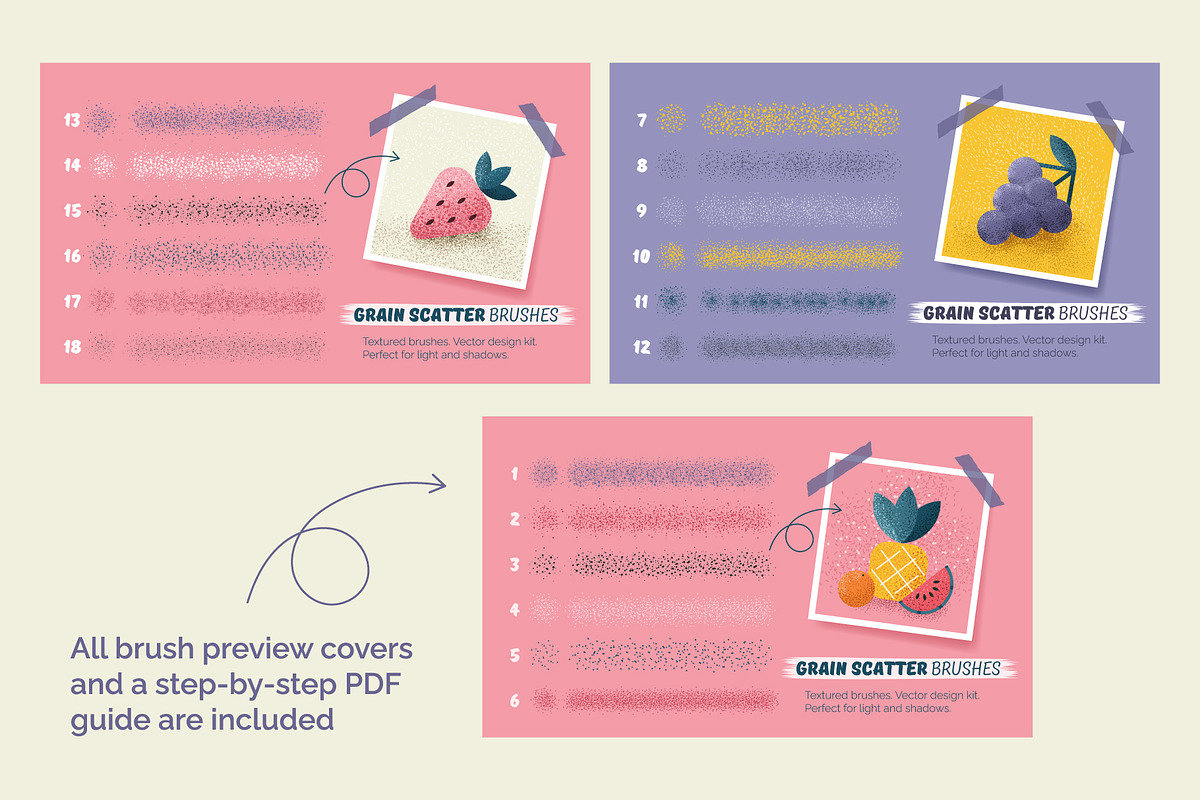 18 Shader Brushes for Illustrator, a Brush Add-On by IuliiaSavko (Photo 7 of 8)