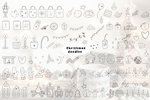 Christmas Hand Drawn Doodle Elements