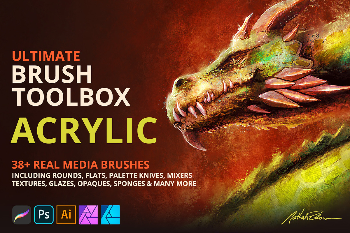 Ultimate Brush Toolbox – Acrylic, a Brush Add-On by Nathan Brown (Photo 1 of 5)