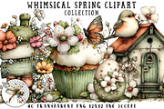 Whimsical Spring Clipart, an Illustration by OK Design (Thumbnail 1 of 6)