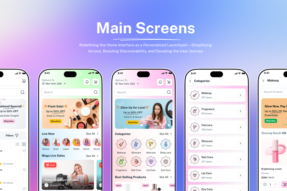 Beauty eCommerce Mobile App Figma UI preview 8
