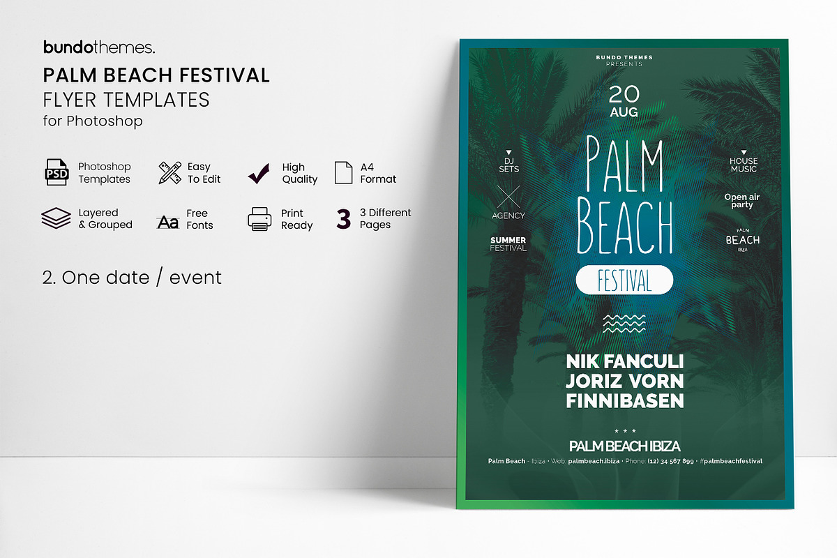 Palm Beach Festival Flyer, a Flyer Template by Bundo Themes (Photo 3 of 7)