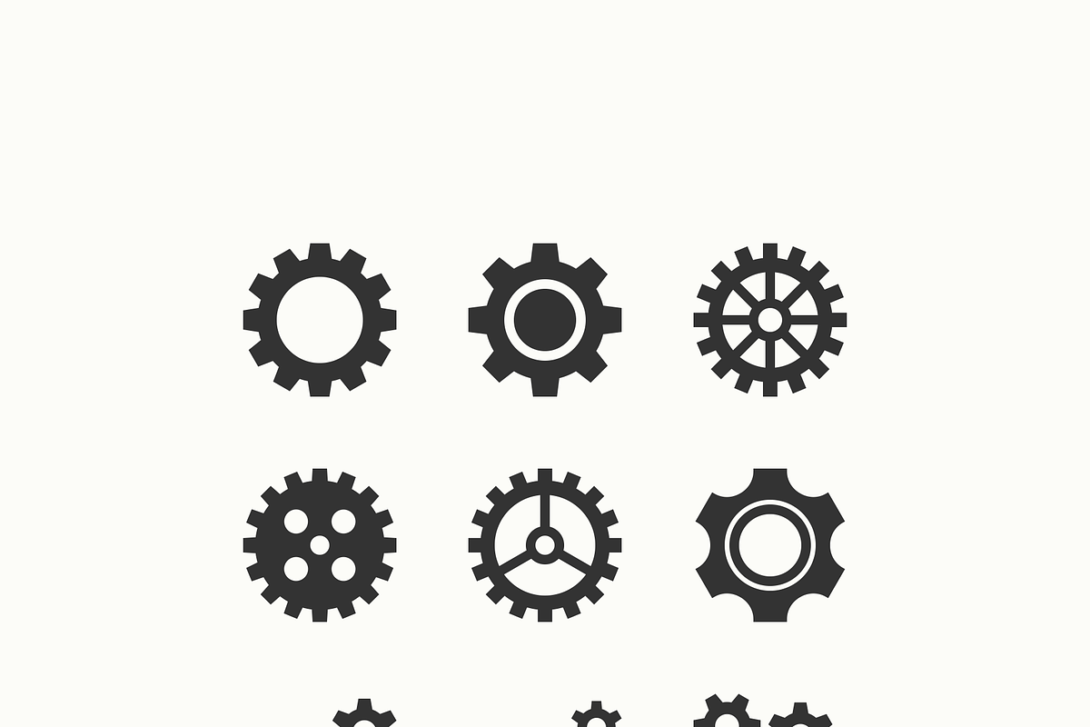 Gears Vector Set, an Icon by QueenDesigns (Photo 2 of 2)