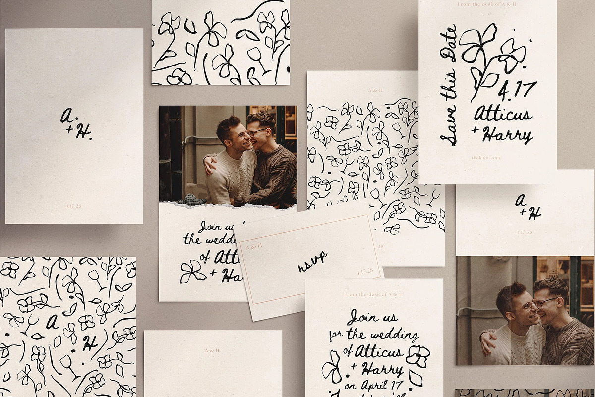 Wedding template bundle XL - Atticus, a Stationery Template by SydneyResnik (Photo 2 of 10)