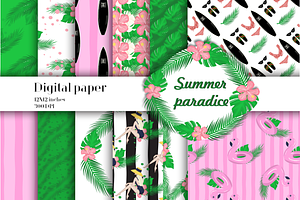 Summer Paradise Digital Paper Pack