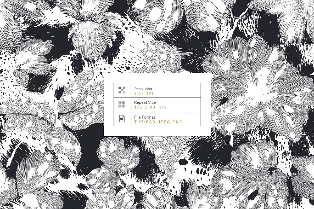 Mono Chic Abstract Floral Pattern, a Pattern Graphic by TSTUDIO (Photo 6 of 14)