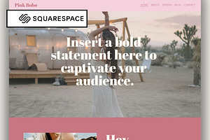 Squarespace - Pink Boho