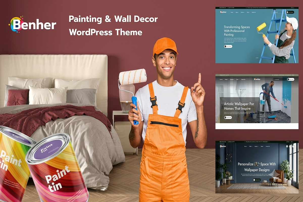 Benher - Painting WordPress Theme, a WordPress Template by ThemesRain (Photo 2 of 3)