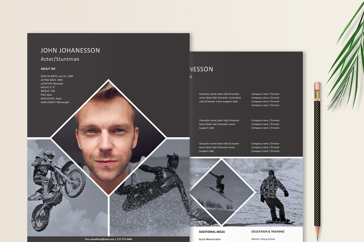Stuntman, Actor Resume Template Word, a Resume Template by Stanin Studio (Photo 2 of 10)