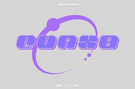 QUAX8 - Y2K Display Font, a Serif Font by saintricchi