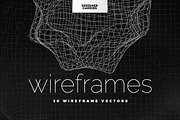 30 Wireframe Vectors, a Decorative Illustration by DesignerCandies (Thumbnail 1 of 12)