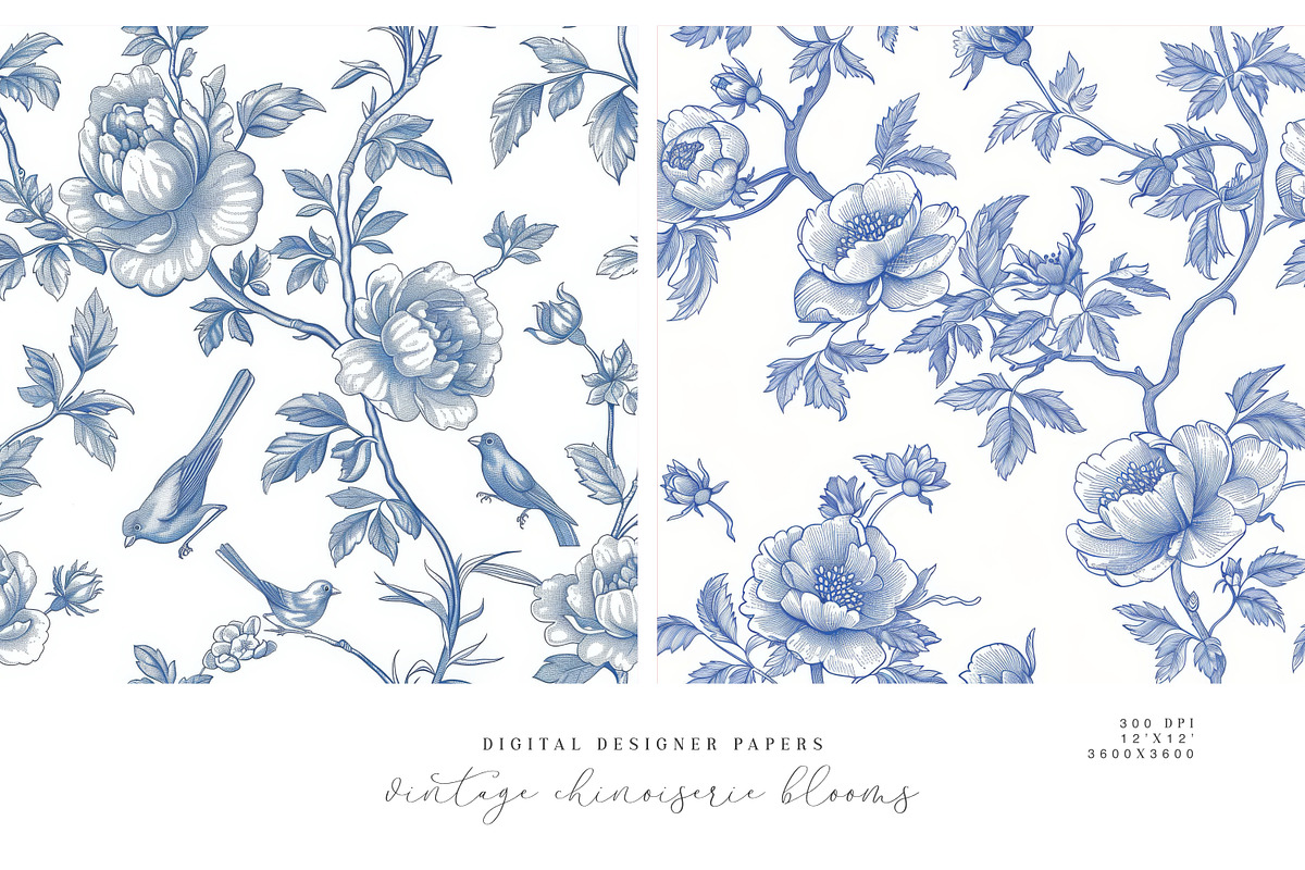 Chinoiserie Seamless Pattern Set, a Pattern Graphic by Patishop Art (Photo 6 of 9)