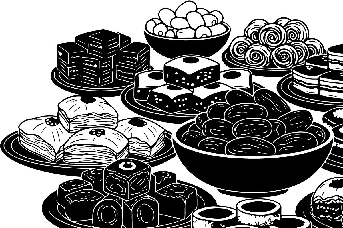 50 Ramadan Iftar Silhouette Bundle, an Illustration by Gfx_Store (Photo 34 of 49)