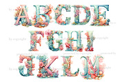 Coral Reef Alphabet Clipart | Ocean, a Seasonal Illustration by GlamArtZhanna (Thumbnail 2 of 5)