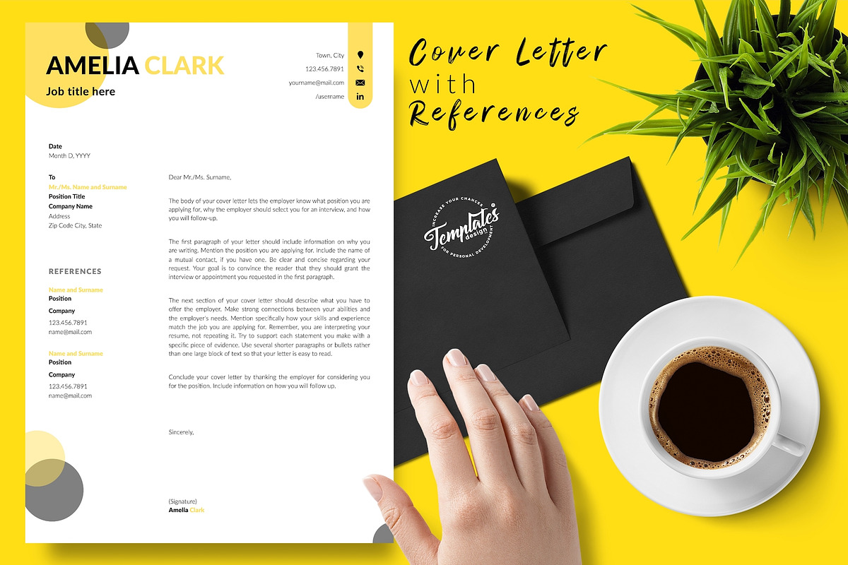 Creative Resume / CV Bundle - Amelia, a Resume Template by Templates Design Co. (Photo 7 of 17)