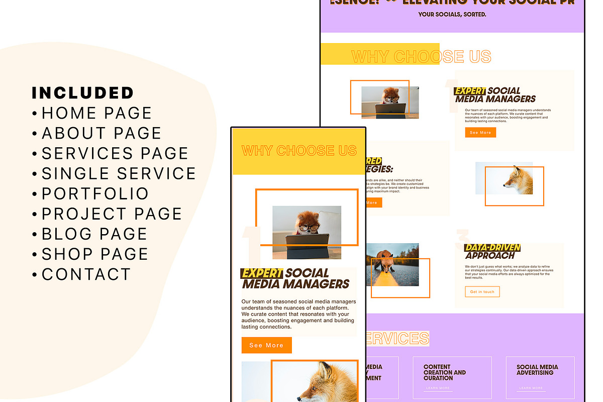 Website social media manager, a Squarespace Template by PATCHPO (Photo 8 of 8)