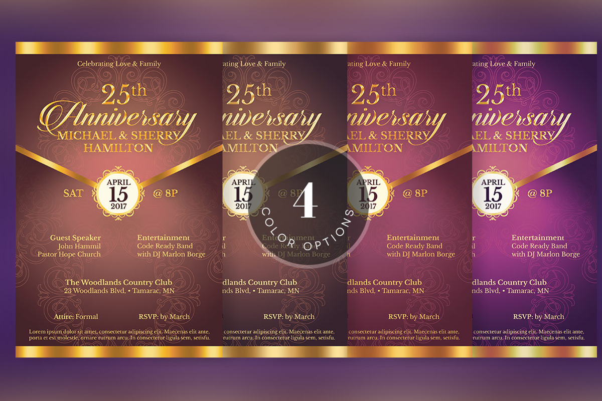 Wedding Anniversary Gala Flyer, an Invitation Template by Godserv Designs (Photo 5 of 5)