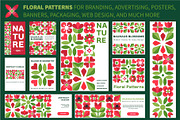 Mosaic Botanical Patterns & Elements, a Pattern Graphic by Lettering_Logo (Thumbnail 2 of 4)