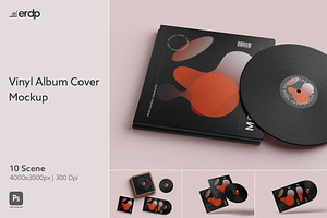 Vinyl Album Cover Mockup
