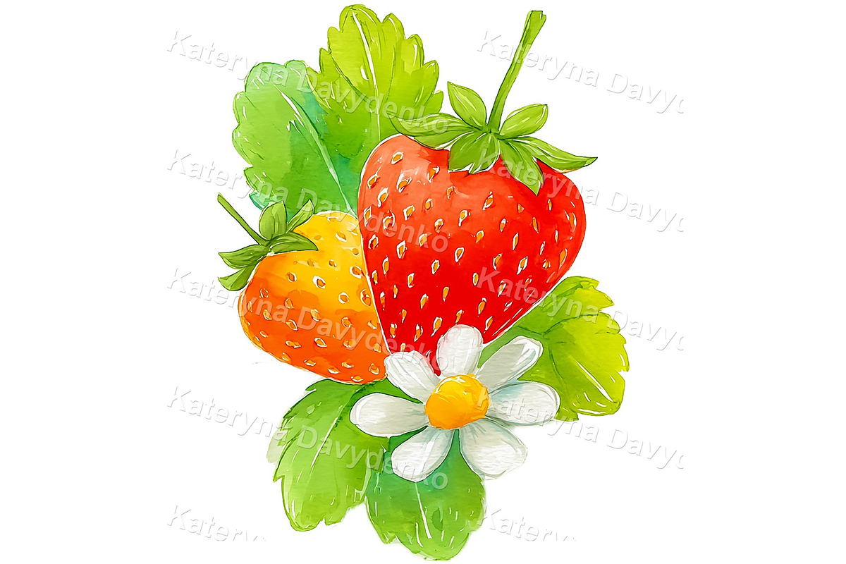 Watercolor Fruit PNG Clipart Set, a Food Illustration by Bubert Art (Photo 3 of 5)