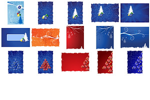 35 Christmas Backgrounds Set