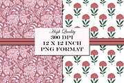Lilac & Rose Bohemian Patterns, a Pattern Graphic by RachelStudio (Thumbnail 5 of 10)