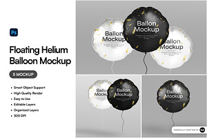Floating Helium Balloon Mockup, a Product Mockup by SLAB! Design