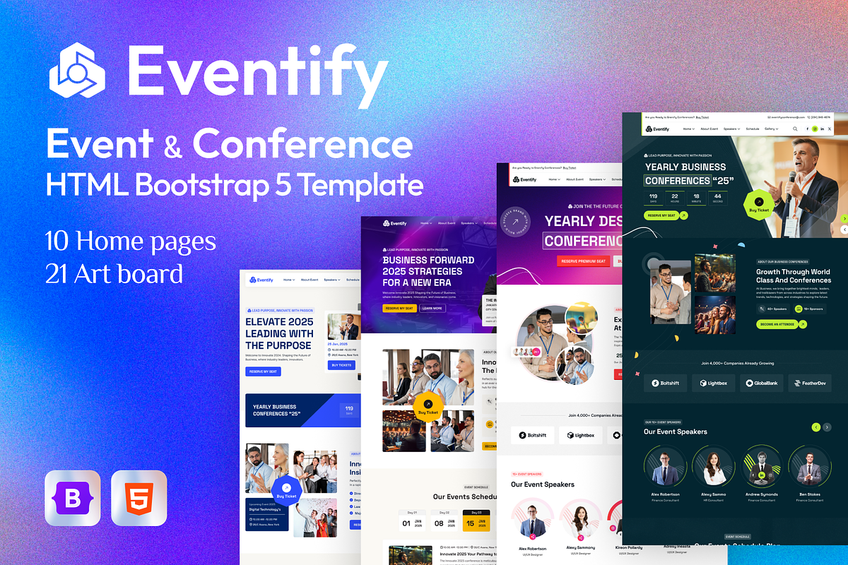 Eventify - Event HTML template, a HTML Template by AliThemes (Photo 1 of 2)