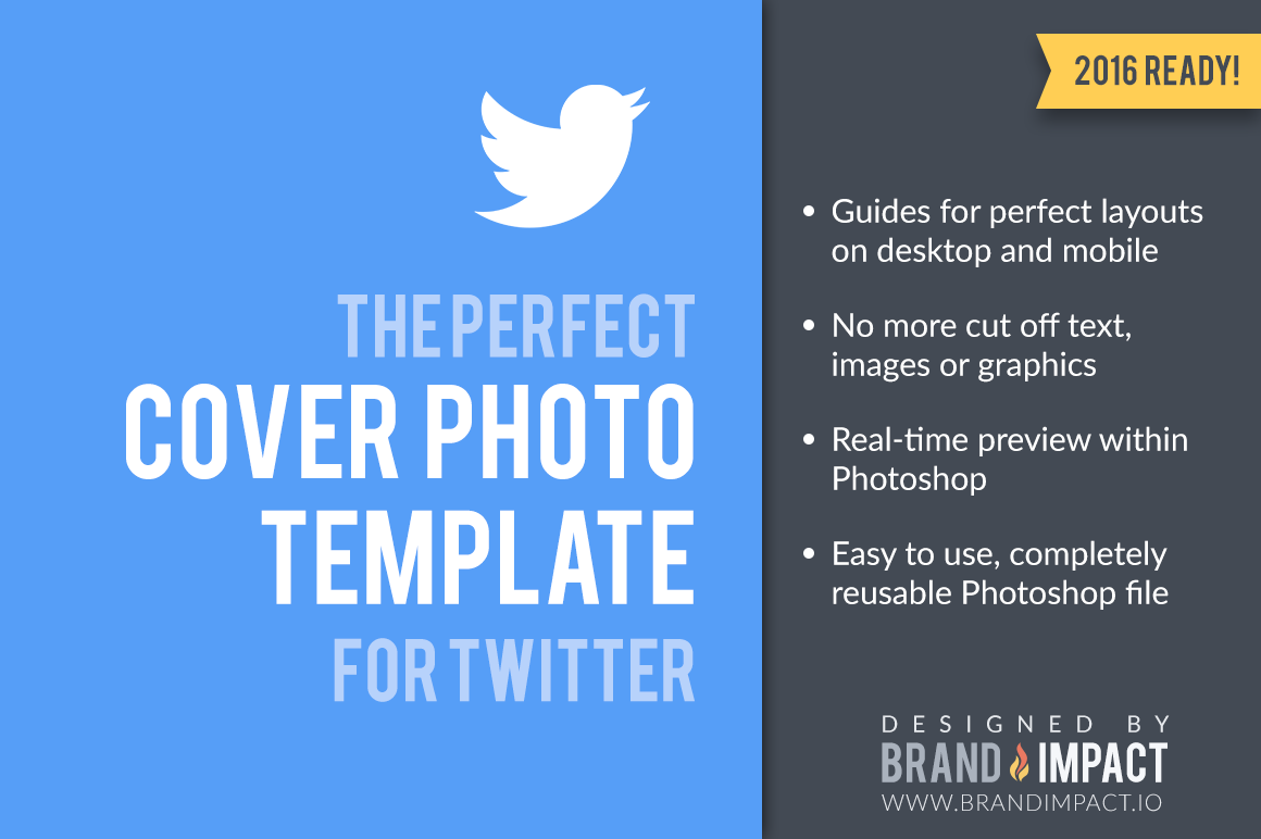 Twitter Cover Image Template by Brand Impact  Creative Market