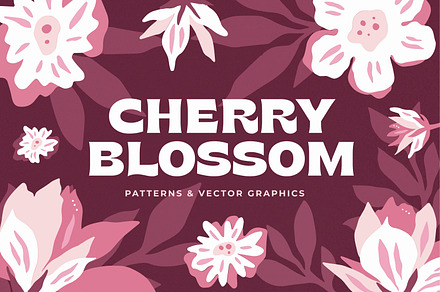 Cherry blossom patterns & graphics