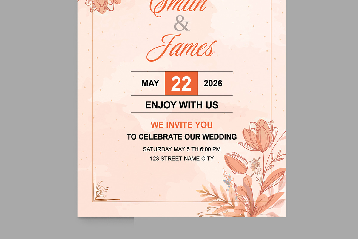 Invitation card Template Layout, a Stationery Template by MightyDesign (Photo 5 of 8)