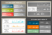 Vector set design silhouette city, an Object Graphic by Haisonok (Thumbnail 1 of 4)