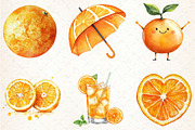 Watercolor Citrus Orange Clipart PNG, an Illustration by Libby Wishes (Thumbnail 2 of 5)