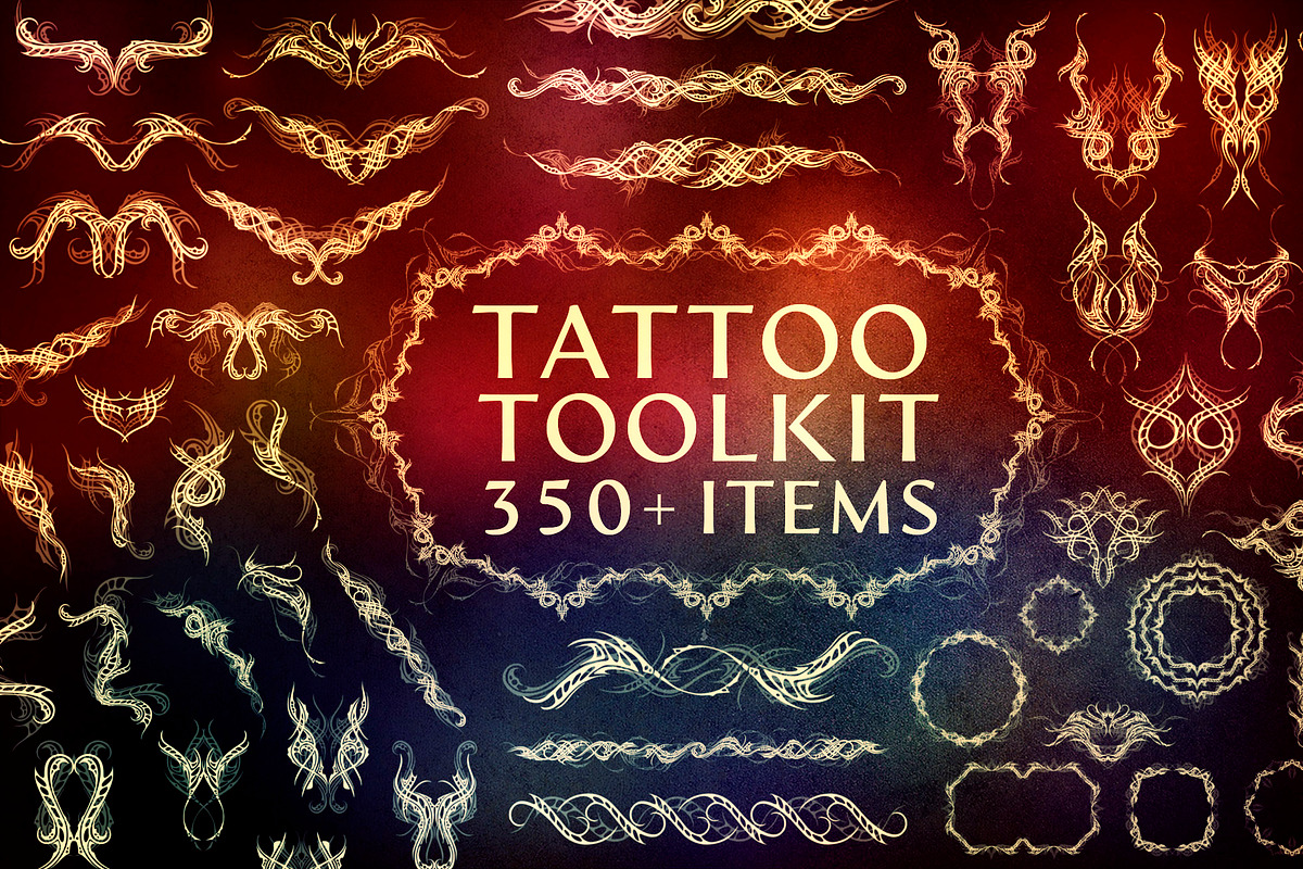 Tattoo Toolkit(Vector, PNG, Brushes), a Brush Add-On by xresch (Photo 1 of 26)