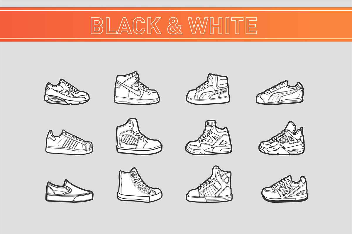 12 VECTORS SNEAKERS, an Illustration by MAX TOOLBOX (Photo 7 of 8)