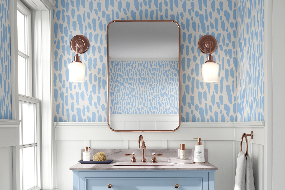 Blue Painted Texture, a Pattern Graphic by MalyskaStudio (Photo 5 of 15)