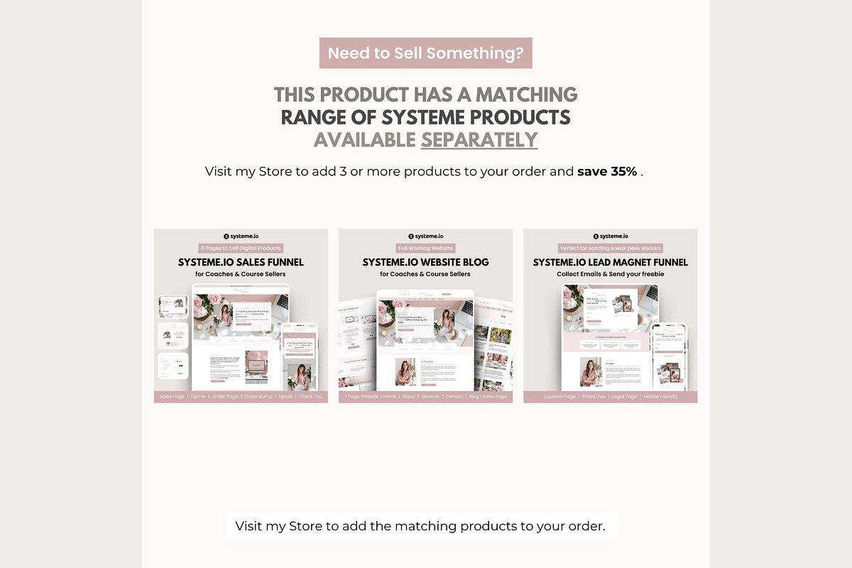 Systeme.io Blush Branding Paid Call, a Landing Page Template by Hayley's Digital Hub (Photo 10 of 10)