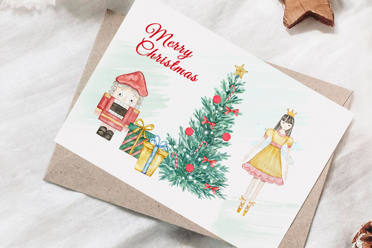 Watercolor Christmas Nutcracker Set, a Seasonal Illustration by SvetaArtStore (Photo 4 of 9)