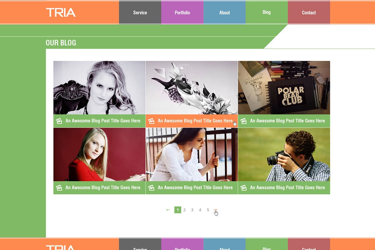 TRIA - Single Page PSD Theme, a Websites & App Template by Metrothemes (Photo 2 of 5)