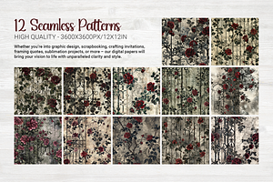 Victorian Garden Seamless Patterns