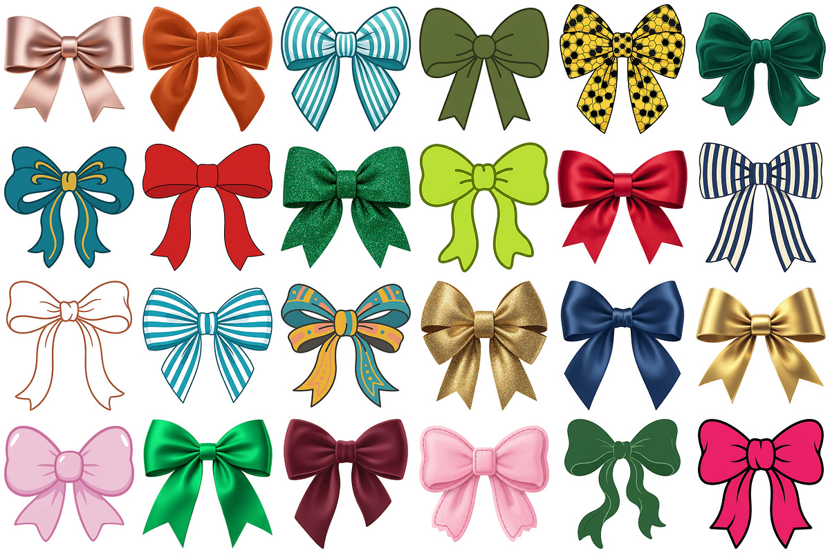 Bow Clipart, a Decorative Illustration by Forhadx5 (Photo 4 of 8)