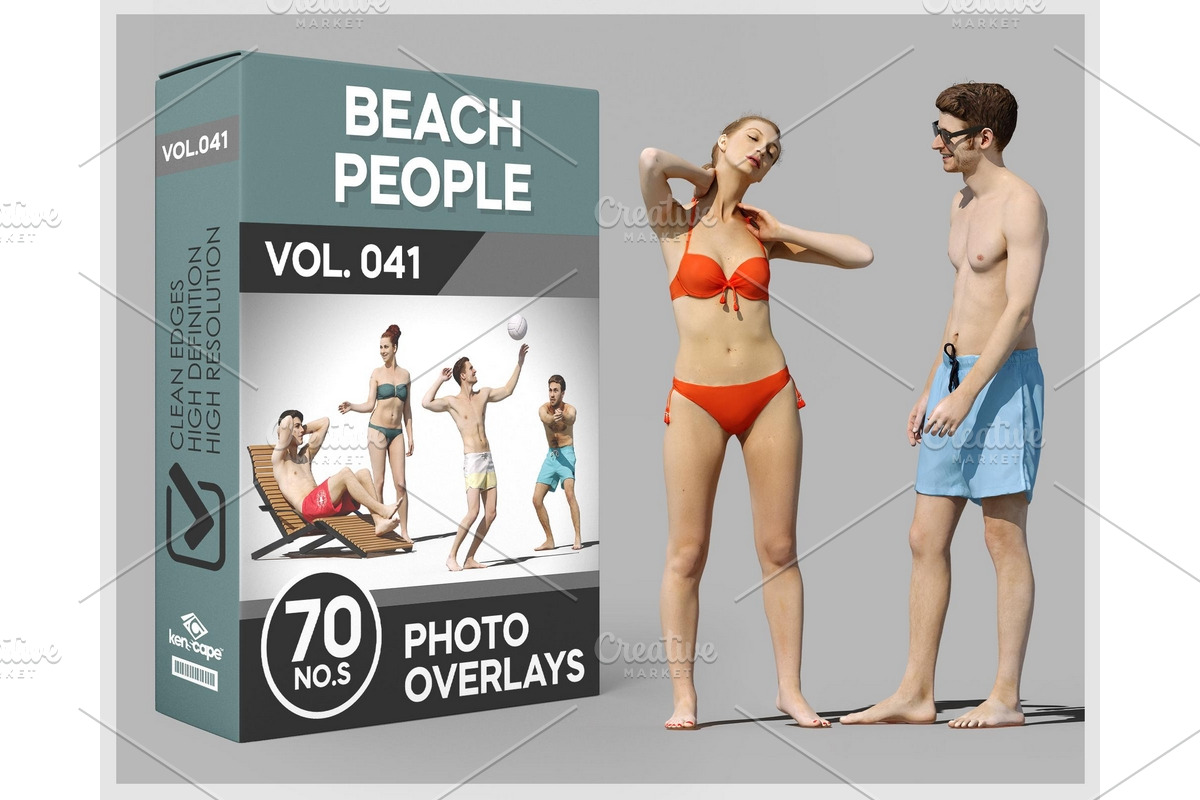 70 Beach People Photo Overlays, a Nature Photo by KenScape (Photo 1 of 3)