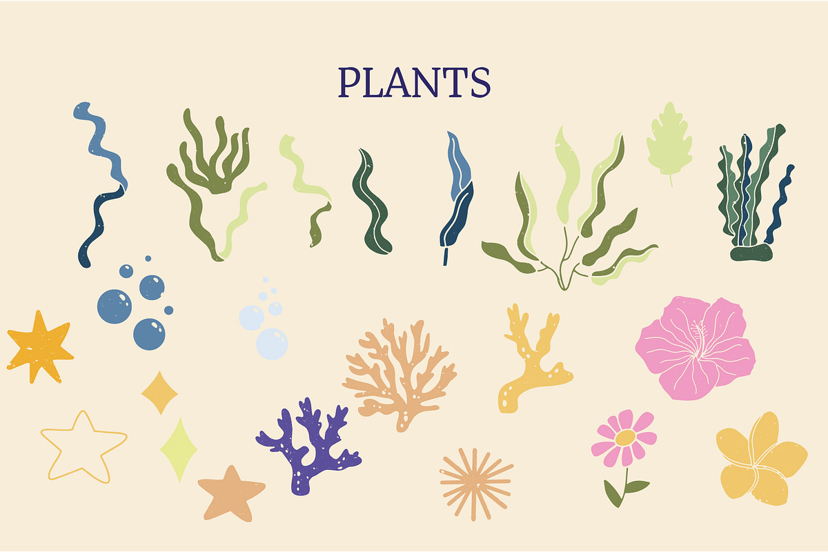 Summer Cute Mermaid Handrawn Clipart, a Decorative Illustration by Ginny and Sam (Photo 2 of 15)