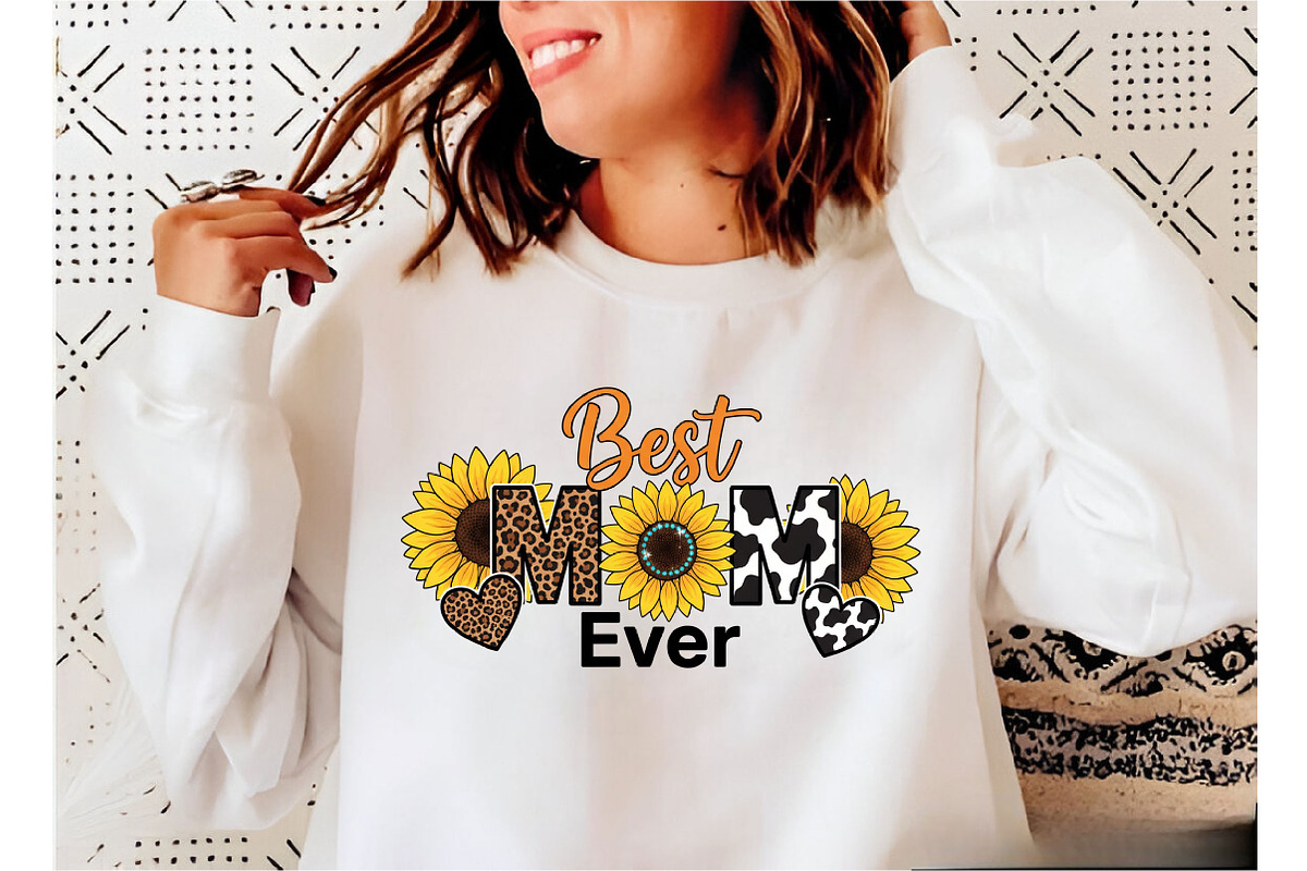 Best Mom Ever Mother's Day PNG, Mom, an Illustration by Designking (Photo 6 of 6)