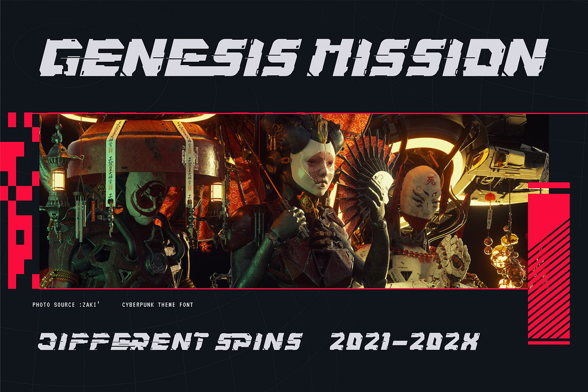Cybergrose - Cyberpunk Display Font, a Sans Serif Font by Annora Studio (Photo 9 of 17)