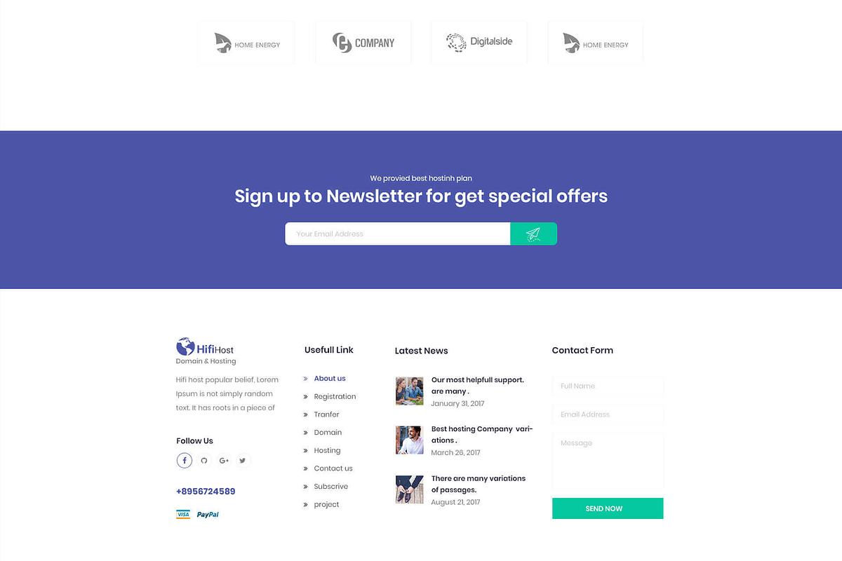 Hifi Hosting- Web Template PSD, a Templates & Theme by Themeix (Photo 4 of 5)