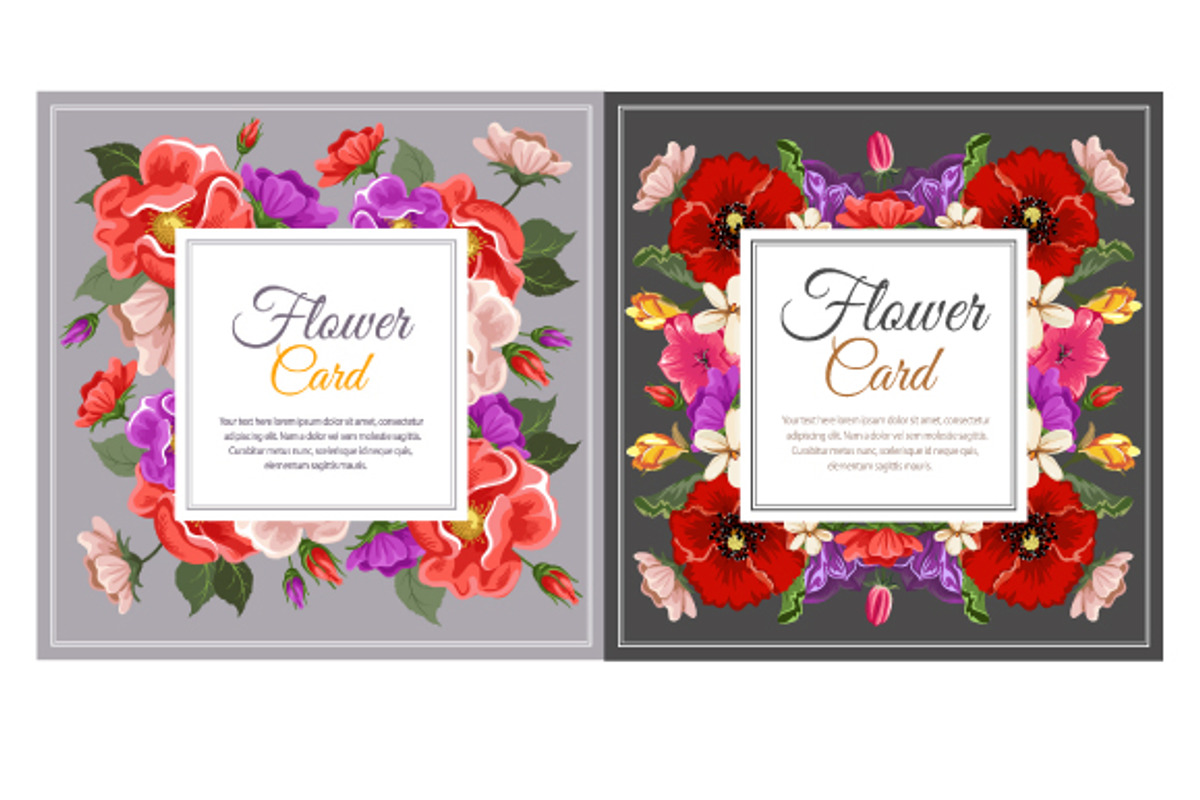 9 vintage flower card collection, a Card Template by Propylparaben (Photo 3 of 6)