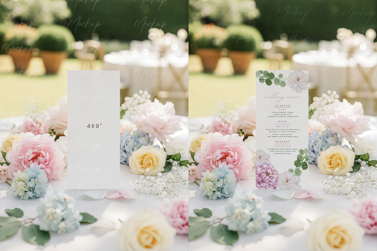 Tall Vertical Menu Mockup Decor, a Product Mockup by TatiMockup (Photo 2 of 3)